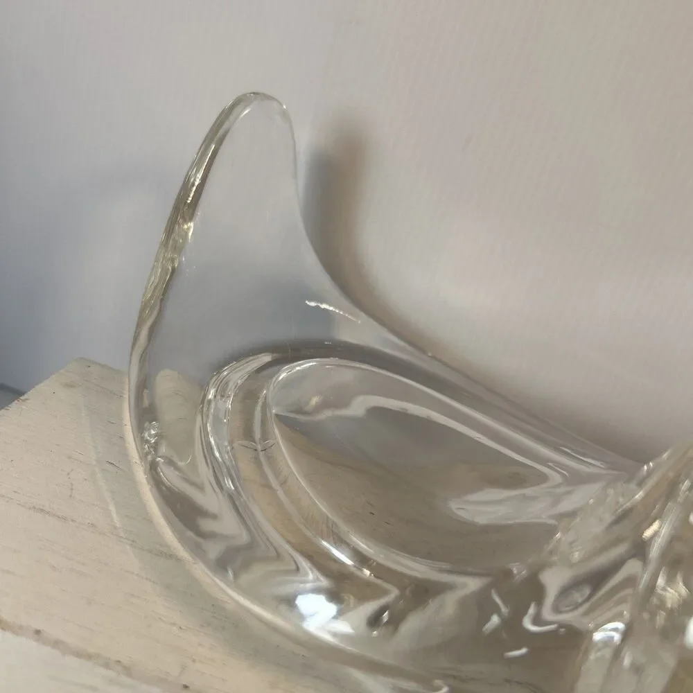 Vintage Lucite Acrylic Swan Towel Holder Clear Mid-century Modern Bath Kitchen